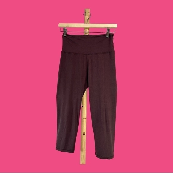 Always Pants - Always brand women’s cropped yoga or leggings in Plum color, One Size